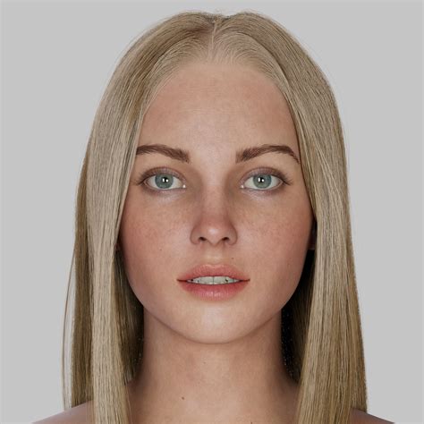 female 3d model rigged